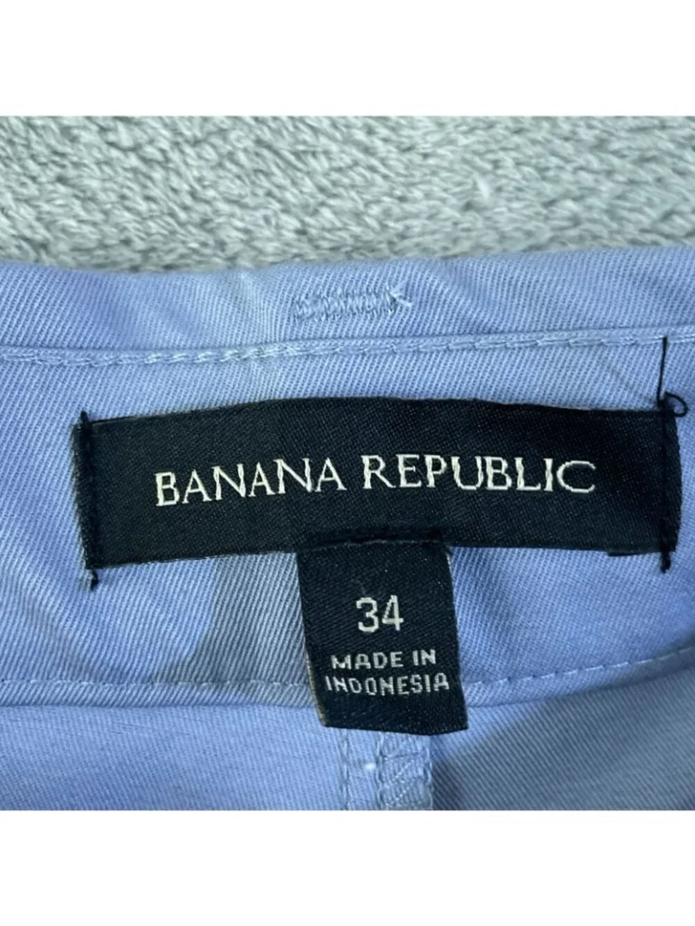 NWT Banana Republic Men's 34 Chino Shorts Blue Quick Dry Stretch
